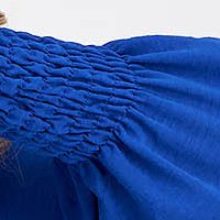 Bluza dama din georgette albastra cu croi larg si maneci bufante - SunShine