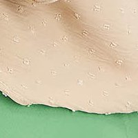Bézs bő szabású fodros georgette női blúz
