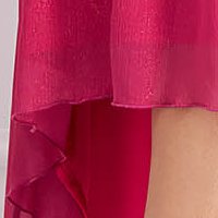 Rochie din voal cu sclipici roz asimetrica in clos - Artista