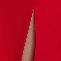 Ruha piros enyhén rugalmas szövetből muszlin ceruza dekoratív gombokkal bő ujjú