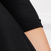 Fekete rövid krepp harang ruha kerekített dekoltázssal - StarShinerS