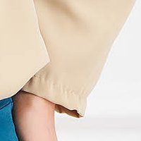 Bluza dama din material subtire crem cu croi larg accesorizata cu o fundita - SunShine