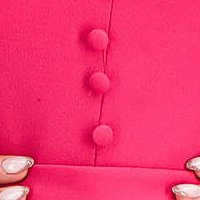 Pink krepp rakott, pliszírozott harang ruha bő muszlin ujjakkal