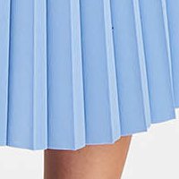 Lightblue dress pleated crepe cloche with puffed sleeves with veil sleeves