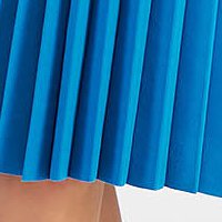 Rochie plisata din crep albastru-deschis in clos cu accesoriu tip curea - SunShine