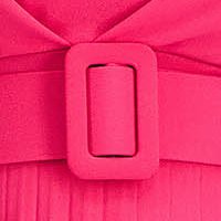 Ruha pink rakott, pliszírozott krepp harang öv típusú kiegészítővel