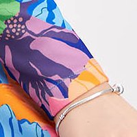 Rochie din crep in clos cu imprimeu floral digital - StarShinerS