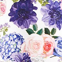 Rochie din stofa usor elastica in clos cu accesoriu tip curea si imprimeu floral digital - StarShinerS