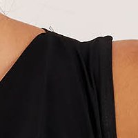 Black Tight Lycra Top with Low Neckline - StarShinerS