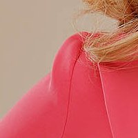 Pink rövid átlapolt ruha enyhén rugalmas szövetből