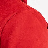 Red jacket from ecological leather from suede tented