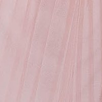 Rochie plisata din tul roz pudra scurta cu croi larg - Fofy