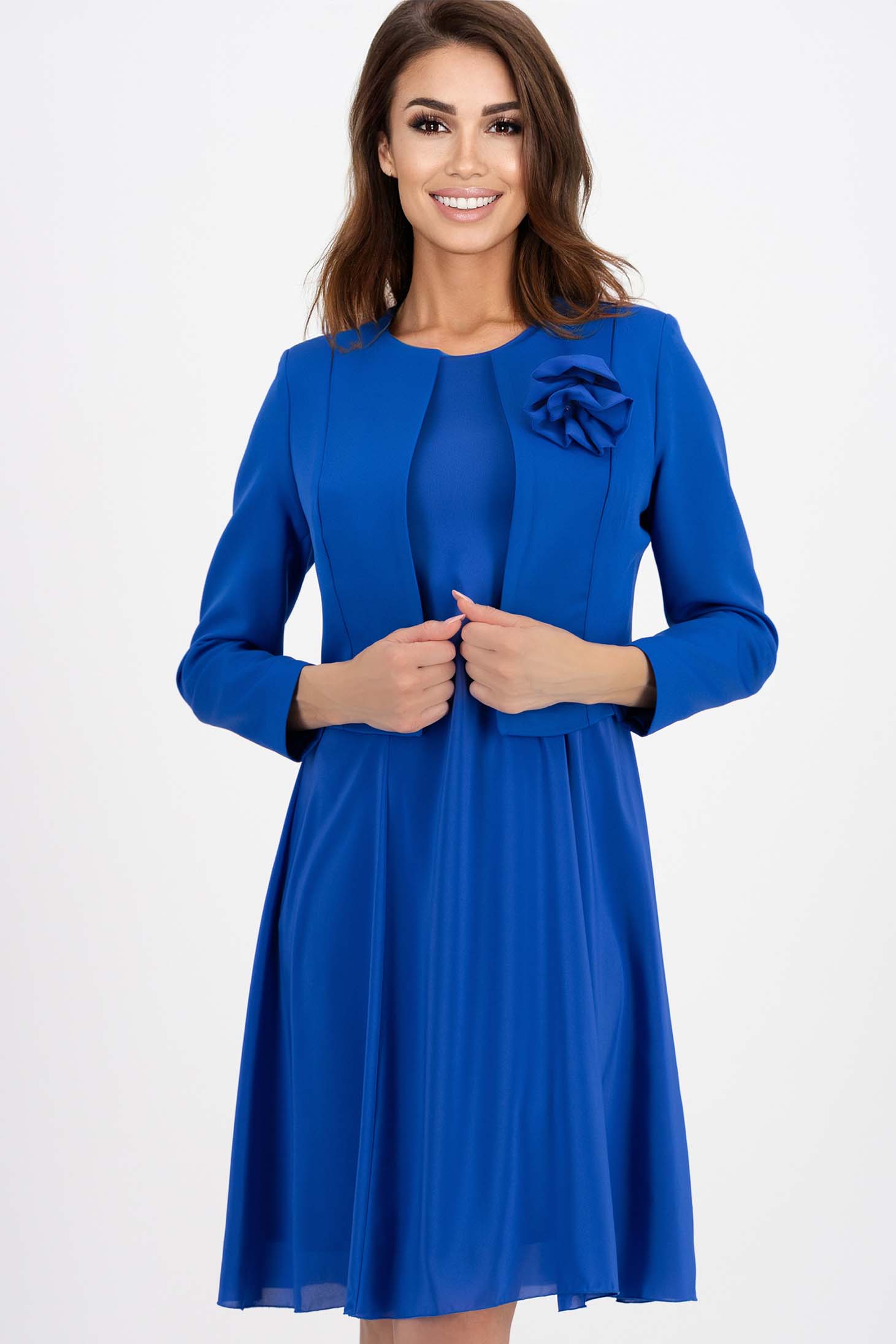 Kék rugalmas szövet női kosztüm 1 - StarShinerS.hu