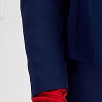 Navy Blue Thin Elastic Fabric Suit - StarShinerS