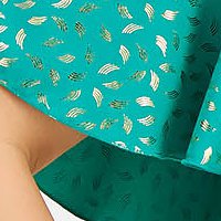 Green women`s blouse thin fabric loose fit with bell sleeve - StarShinerS