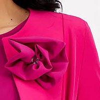 Női kosztüm málnapiros - StarShinerS rugalmas szövet muszlin virág alakú brossal