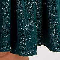Ruha sötétzöld - StarShinerS lycra csillogó díszítések harang alakú gumirozott derékrésszel