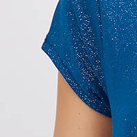 - StarShinerS petrol blue dress lycra with glitter details cloche with elastic waist