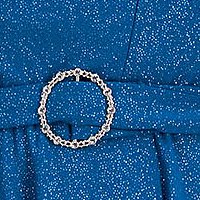 Ruha petrolkék - StarShinerS lycra csillogó díszítések harang alakú gumirozott derékrésszel