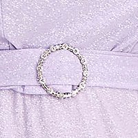 Lycra Dress with Lilac Glitter in Flared Style with Waist Elastic - StarShinerS