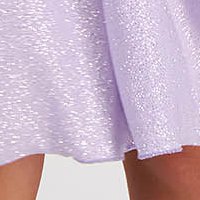 Rochie din lycra cu sclipici lila in clos cu elastic in talie - StarShinerS