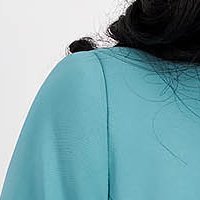 Green Elastic Fabric Fitted Jacket Accessorized with Cord - StarShinerS