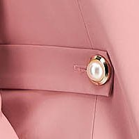 Pink Elastic Fabric Jacket Tailored Accessorized with Cord - StarShinerS