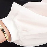 Pink bő szabású bő ujjú krepp női blúz muszlin ujjakkal - StarShinerS