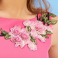 Rochie din satin roz asimetrica scurta de ocazie in clos fara maneci - StarShinerS
