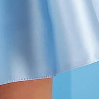 Rochie din tafta albastru-deschis scurta in clos cu aplicatii cu perle - StarShinerS