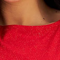 Ruha piros - StarShinerS lycra csillogó díszítések harang alakú gumirozott derékrésszel