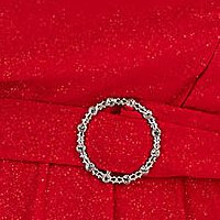 Ruha piros - StarShinerS lycra csillogó díszítések harang alakú gumirozott derékrésszel