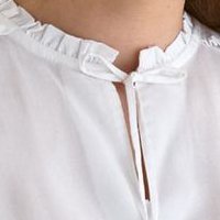 White women`s blouse light material loose fit short sleeves