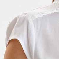 White women`s blouse light material loose fit short sleeves