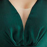 Long green organza dress with shoulder detail - Artista