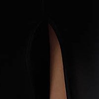 Rochie din lycra neagra tip creion cu drapaje de material - Artista