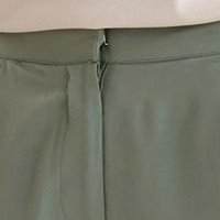 Green trousers thin fabric long medium waist lateral pockets