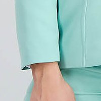 Light Green Elastic Fabric Suit with Contrasting Lapels - StarShinerS