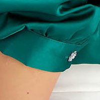 Női blúz zöld - StarShinerS szaténból bő szabású bő ujjú