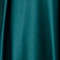 Rochie din tafta verde lunga cu decolteu in v si aplicatii cu paiete - Artista