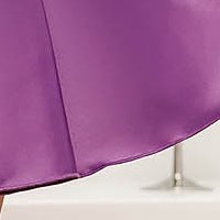 Short purple taffeta dress in flared style with v-neckline - Artista