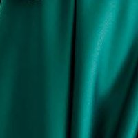 Green dress taffeta long laced cloche slit