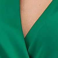 Zöld lycra midi ruha átfedő dekoltázzsal - StarShinerS