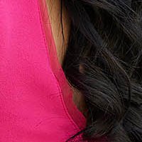 Pink krepp bő szabású rövid ruha háton v-dekoltázzsal - StarShinerS