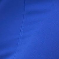 Kék rövid rugalmas szövetű ráncokkal mintázott ceruza ruha elöl felsliccelt