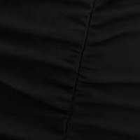 Fekete krepp ceruza ruha tollas díszítéssel és bross kiegészítővel - StarShinerS