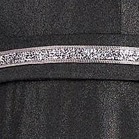 Fekete rugalmas szövetü aszimetrikus harang ruha csillogó díszítéssel - StarShinerS