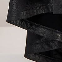 Fekete rugalmas szövetü aszimetrikus harang ruha csillogó díszítéssel - StarShinerS