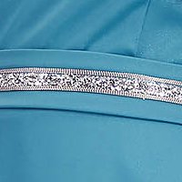 Türkizzöld rugalmas szövetü aszimetrikus harang ruha csillogó díszítéssel - StarShinerS