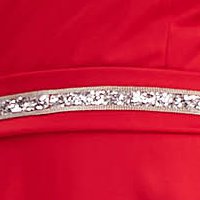 Piros rugalmas szövetü aszimetrikus harang ruha csillogó díszítéssel - StarShinerS